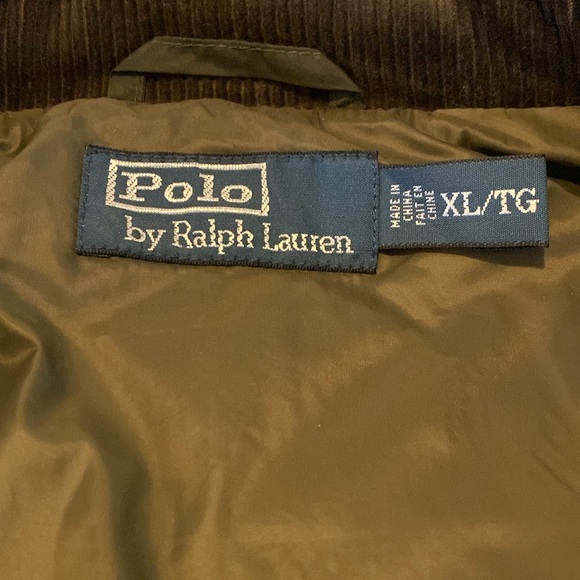 Ralph Lauren Polo olive green quilted vest, men’s size XL - Picture 2 of 5
